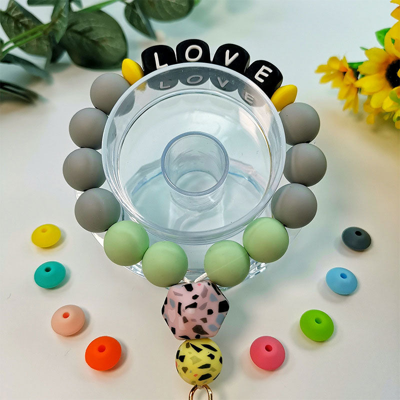 Diy al por mayor de 15 mm Camse Beads Silicona Color aleatorio 200pcs Oly-Bds-Hes001